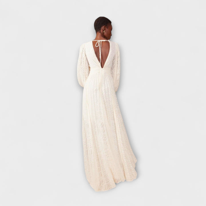 Elsa - Creme Maxi-Kleid von Allegory