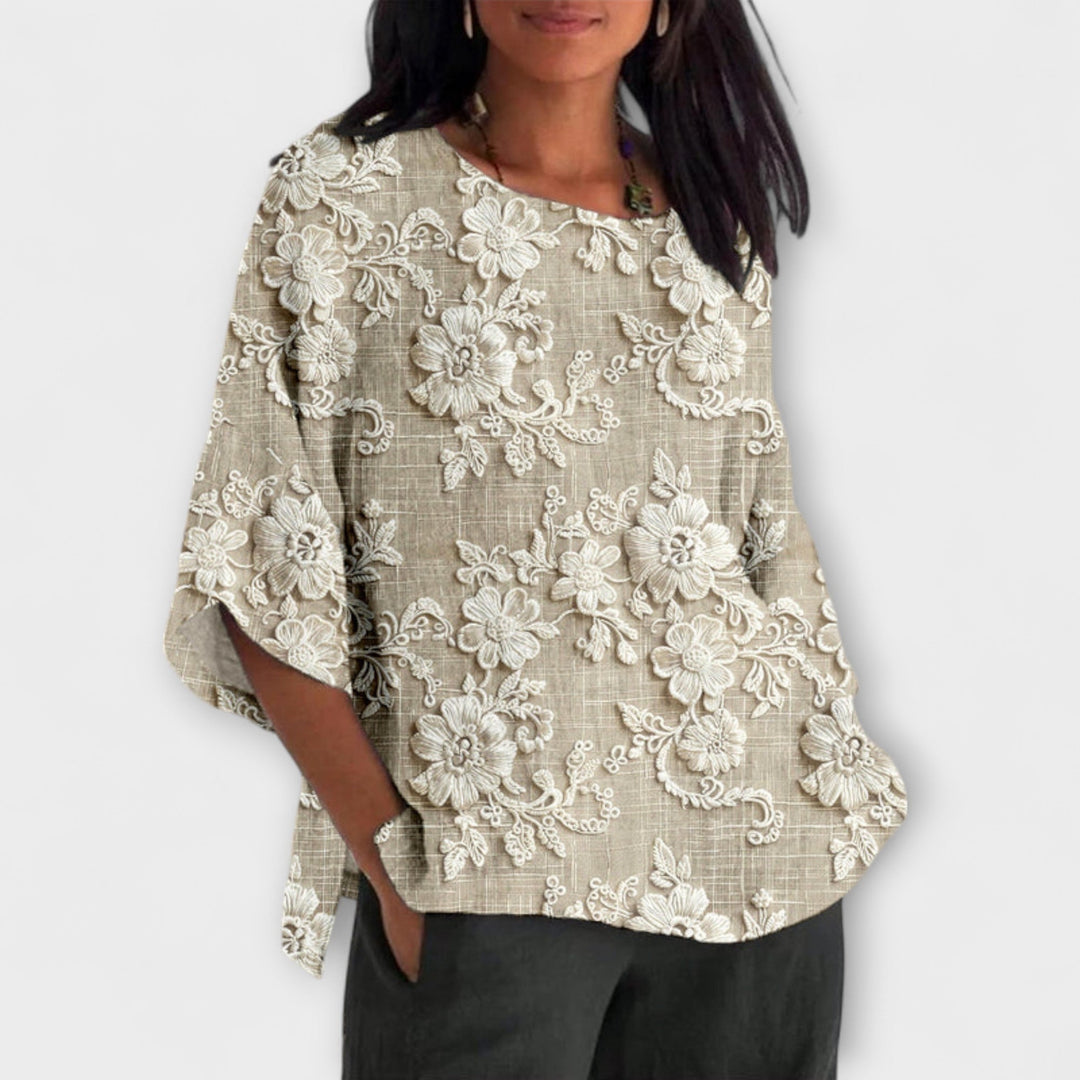 Hazel - Oberteil mit Vintage-Druck