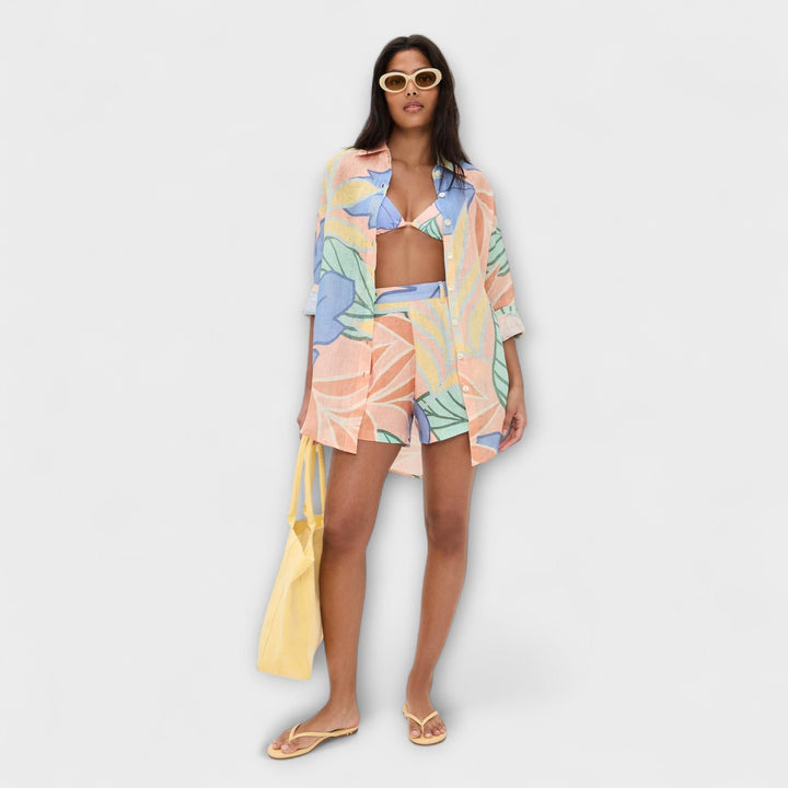 Mary - Tropisches Blattdruck Kurzset von Playa Boyfriend