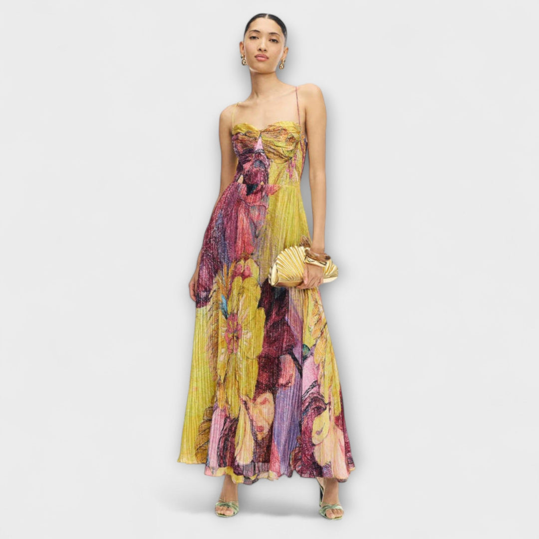 Kiara - Maxikleid mit lebhaftem Ikat-Druck