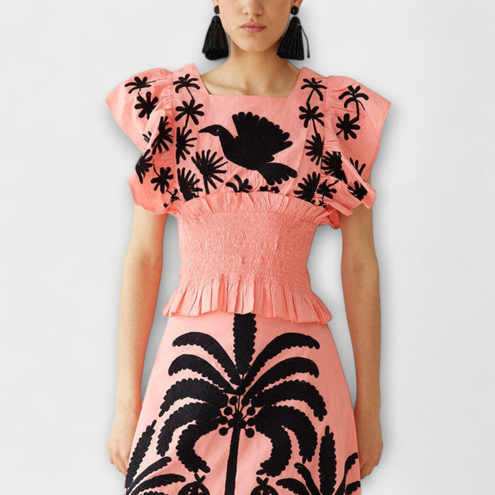 Amy - Schickes Palmbaumkleid