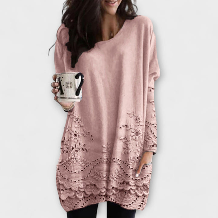 Riley – Bedruckter Pullover Mit Stickerei