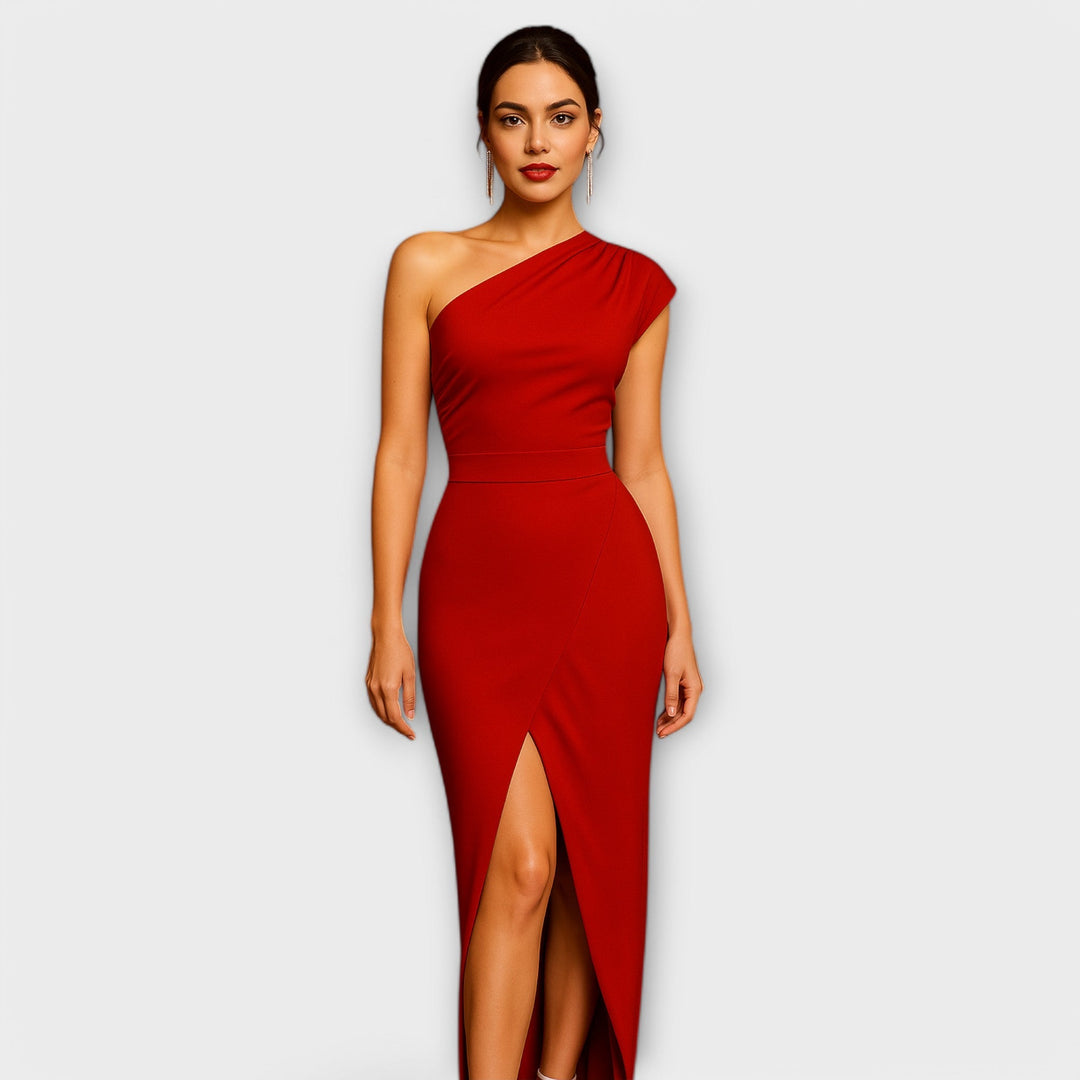 Elegantes asymmetrisches Abendkleid