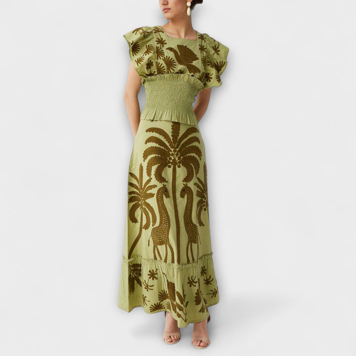 Amy - Schickes Palmbaumkleid