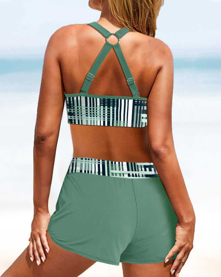 Janette - Hochtailliertes Ripp-Bikini