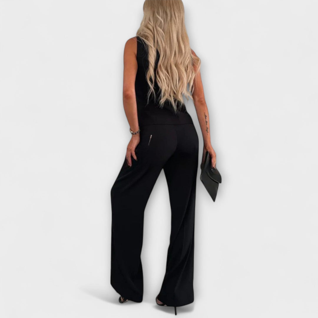 Wilhelmina - Schickes ärmelloses Top und Hosen Ensemble