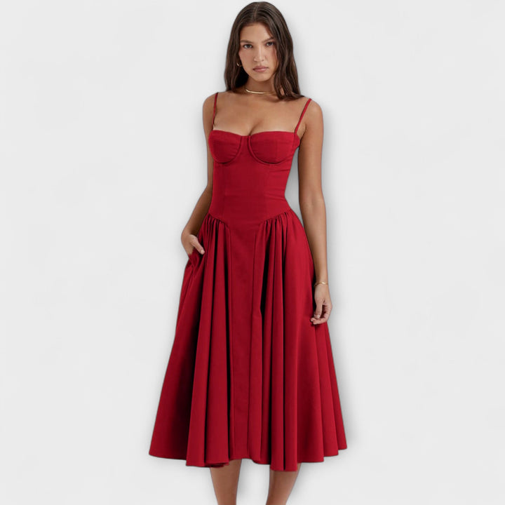Rosalie - Verfeinertes ärmelloses Korsettkleid