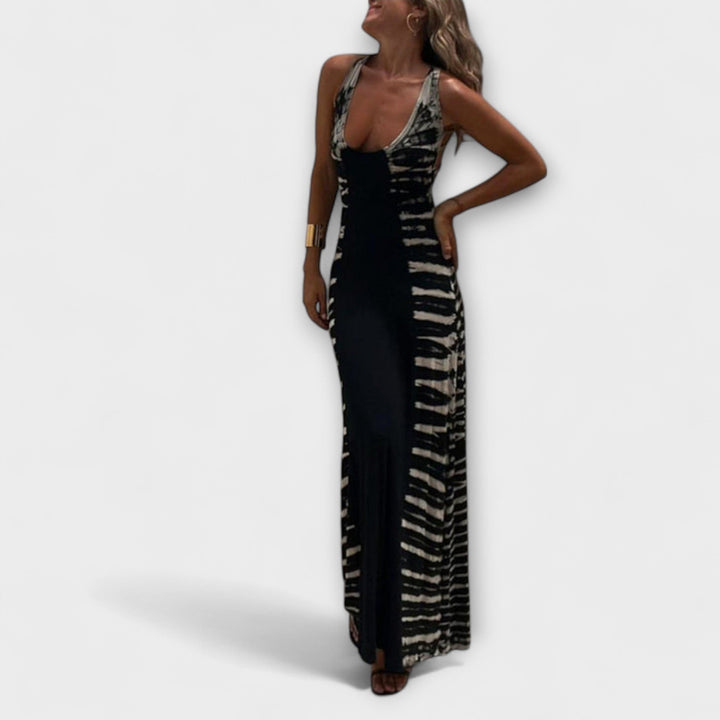 Livia - Maxikleid mit Sternenhimmel-Tie-Dye