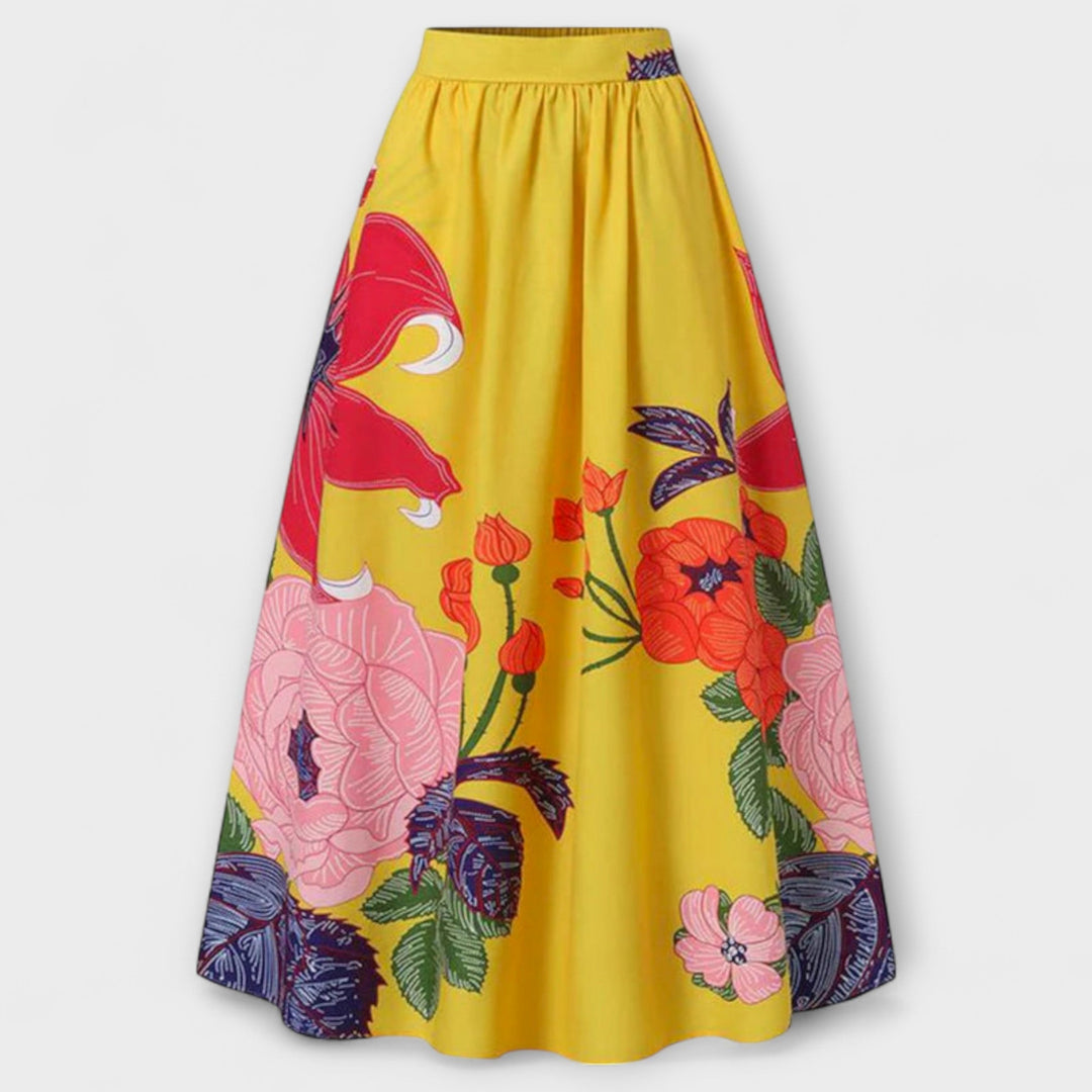 Ysolda - Schicker Hochtaillierter Floralprint-Rock