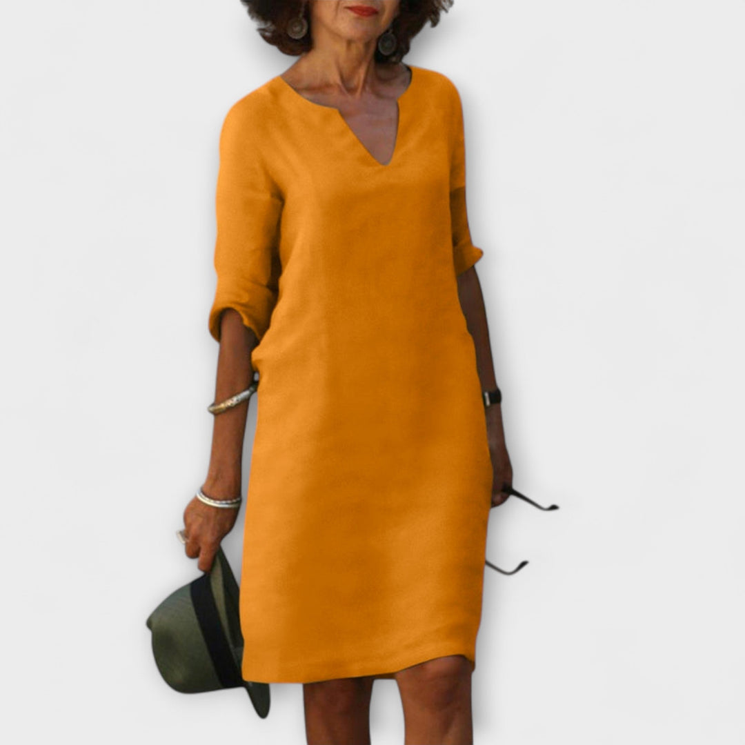 Ellyse - Stilvolles Sommerkleid mit V-Ausschnitt