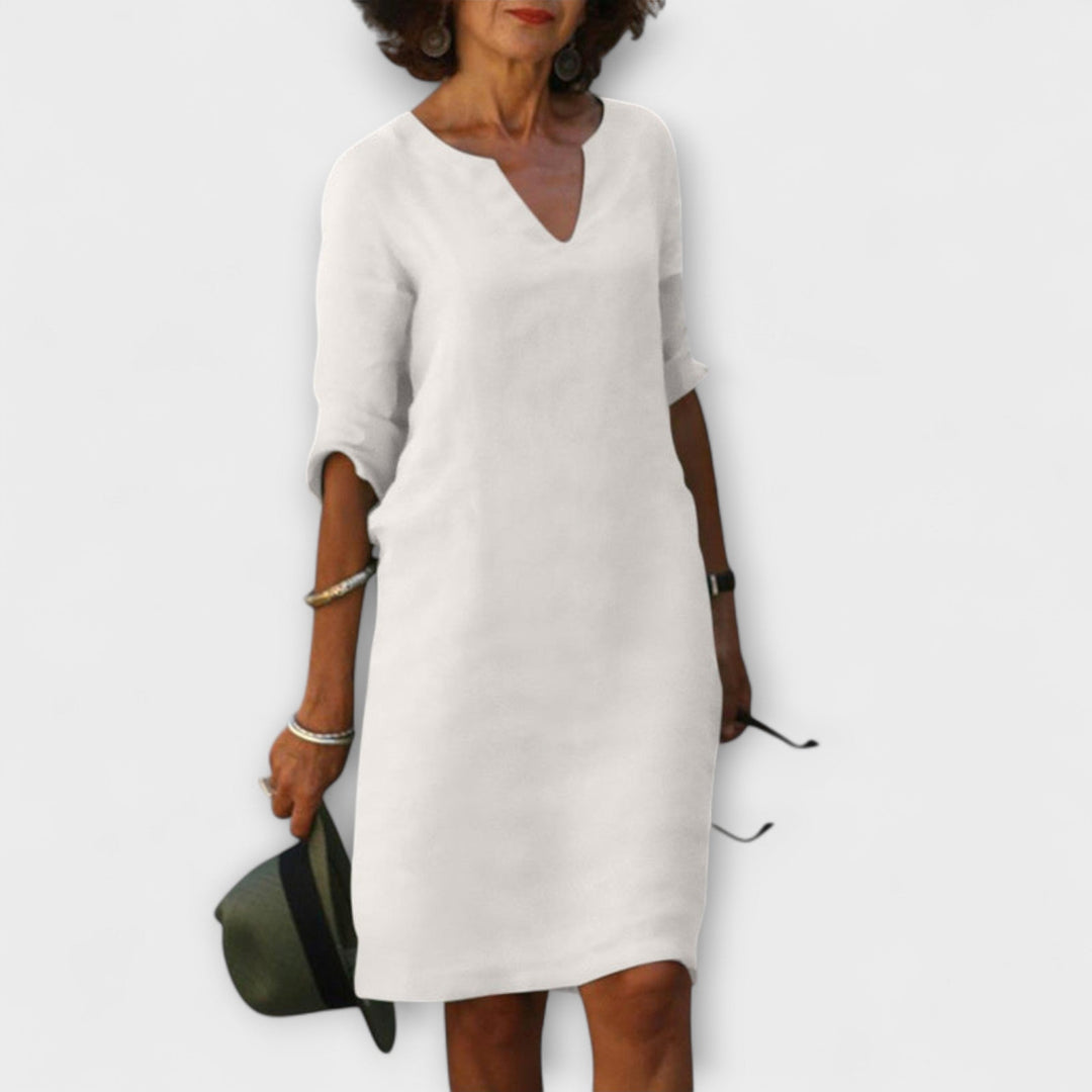 Ellyse - Stilvolles Sommerkleid mit V-Ausschnitt
