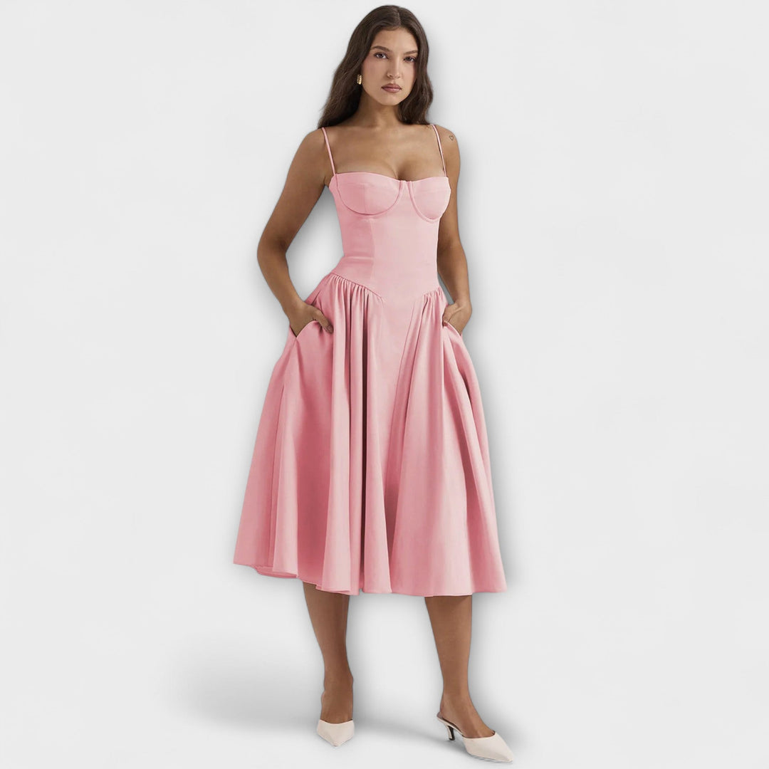Rosalie - Verfeinertes ärmelloses Korsettkleid