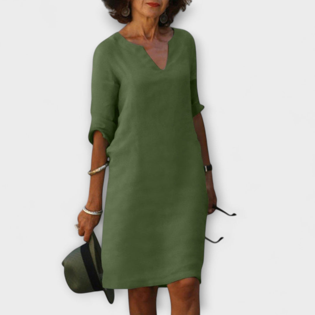 Ellyse - Stilvolles Sommerkleid mit V-Ausschnitt