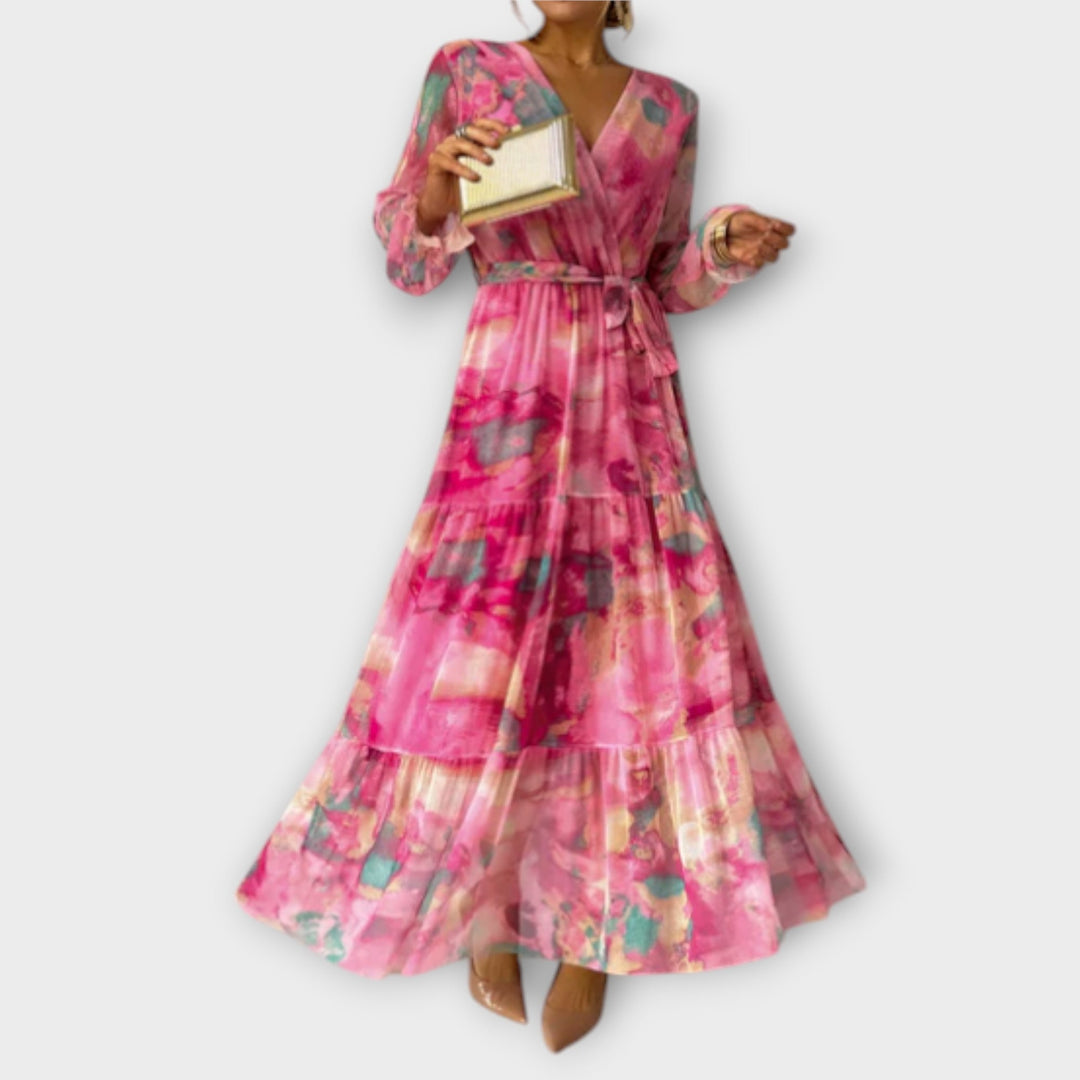 Evelyn - Aquarelle Dream Maxikleid