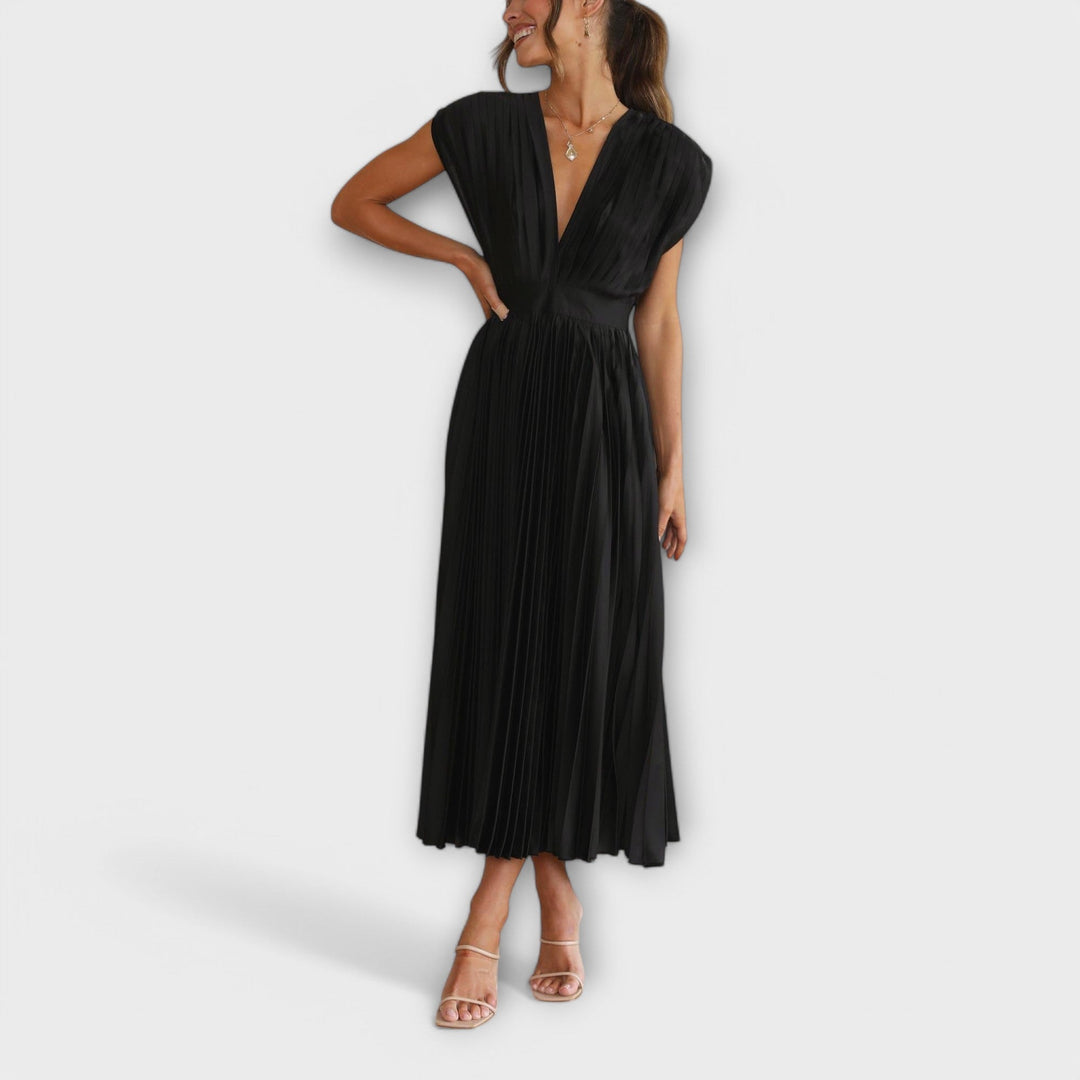 Maria - Stilvolles Faltenkleid