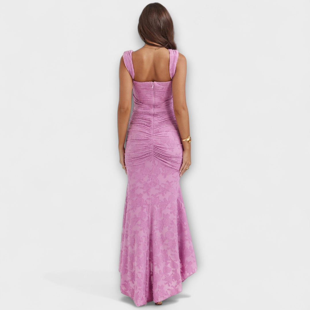 Renske - Langes Kleid mit Eleganten und Raffinierten Korsett