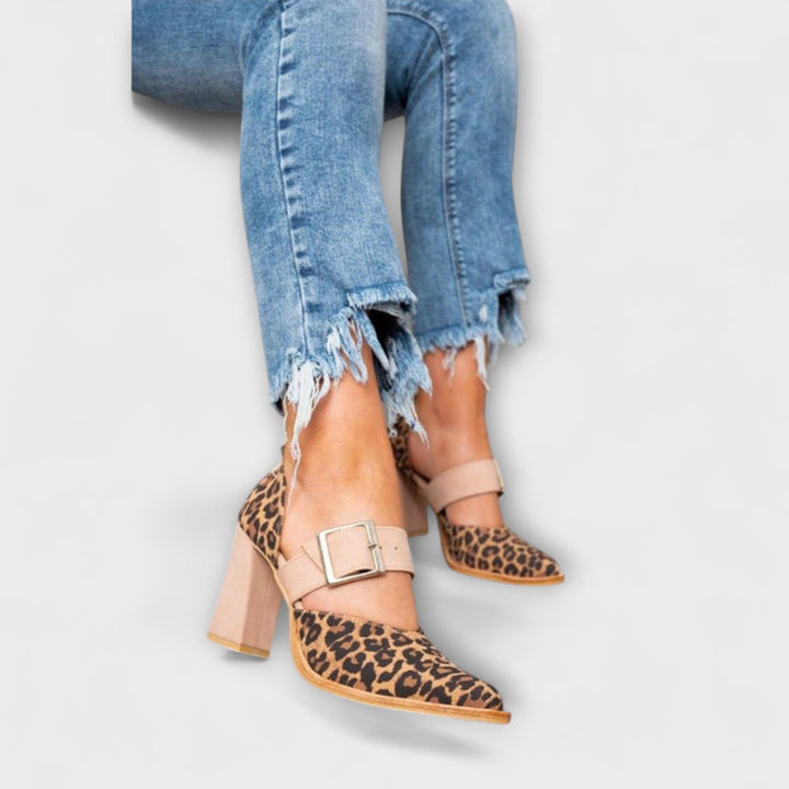 Avano - Leoparden-Sandalen mit Absatz
